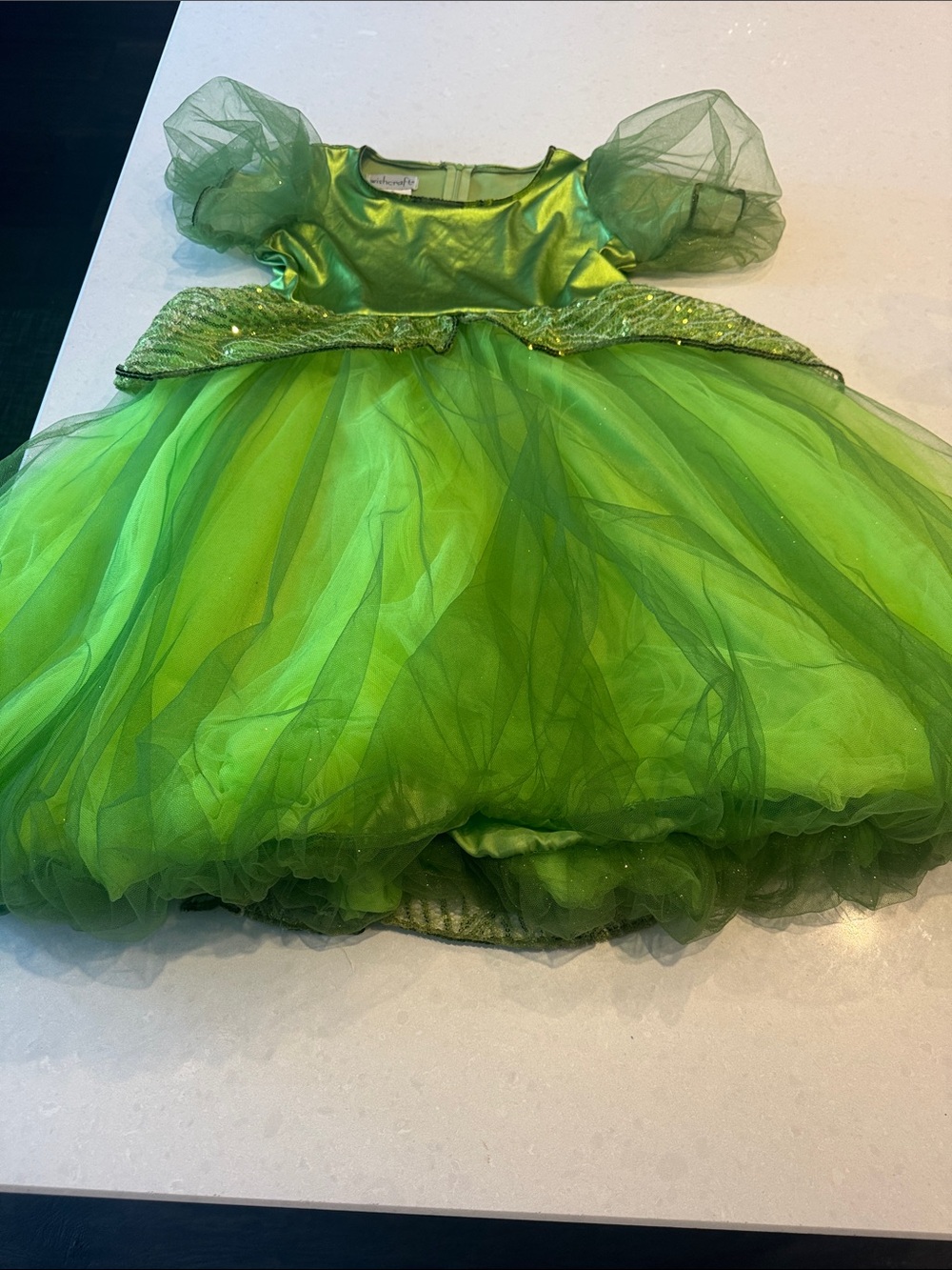 Green Sparkle Tulle Princess Costume Dress for Kids